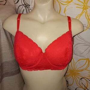 Red Lace Women's Bra